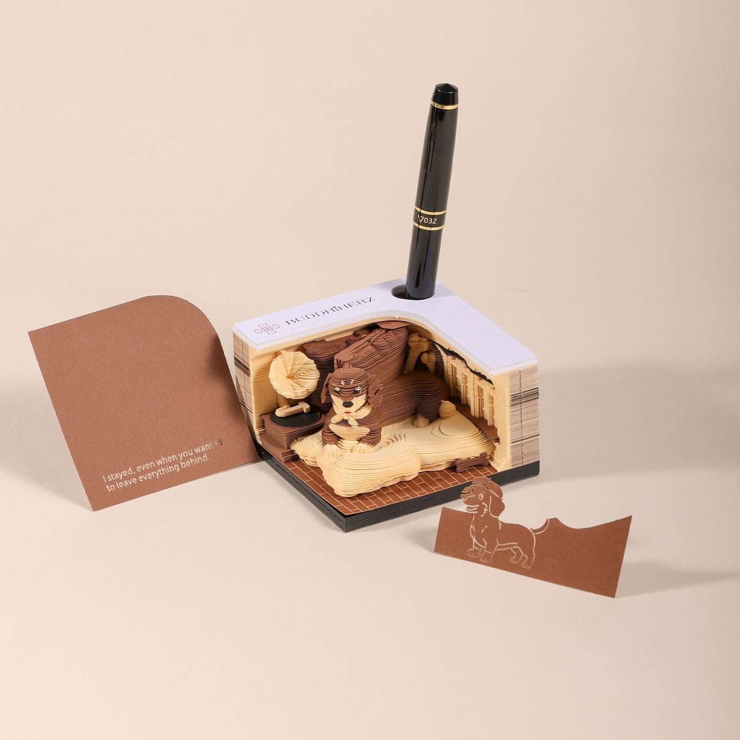 3D Notizblock Hund