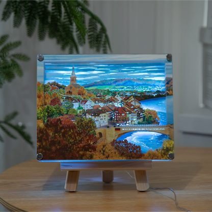 （Coming soon）DIY paper art light picture - Laufenburg in autumn 
