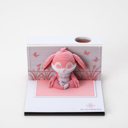 3D Notepad: Meditating Rabbit 