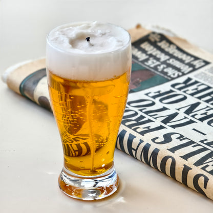 Scented candle, beer glass medium 