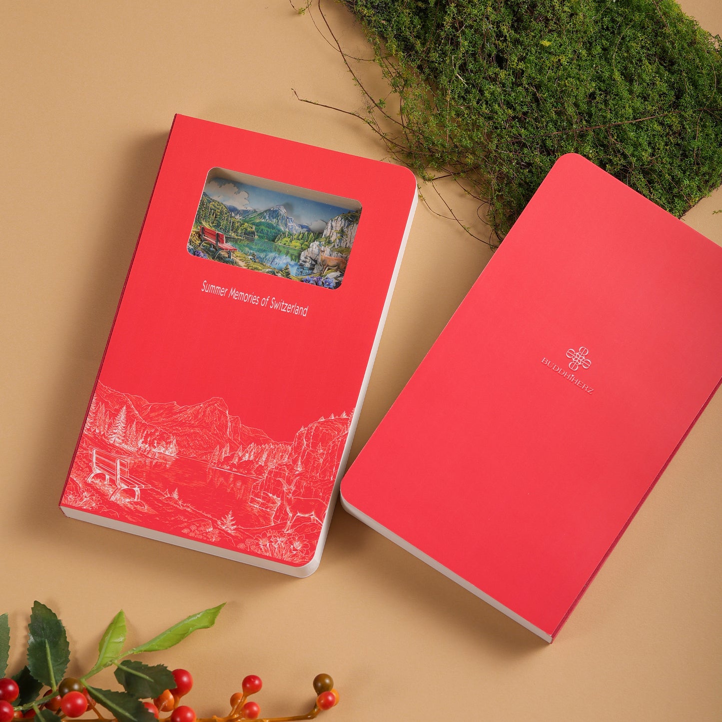 3D Notizbuch Schweiz Sommer