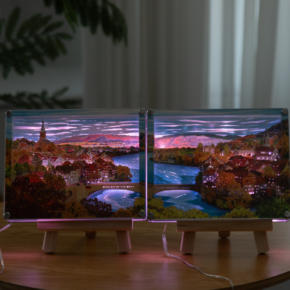 （Coming soon）DIY paper art light picture - Laufenburg in autumn 