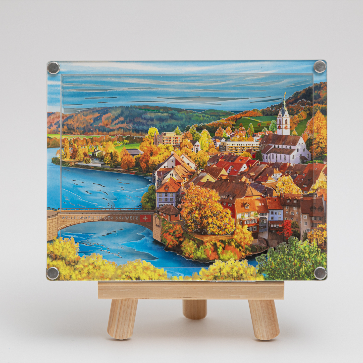 （Coming soon）DIY paper art light picture - Laufenburg in autumn 