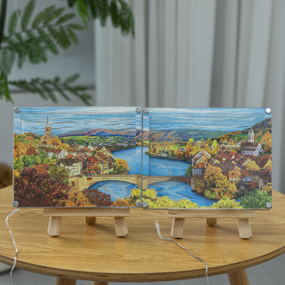（Coming soon）DIY paper art light picture - Laufenburg in autumn 