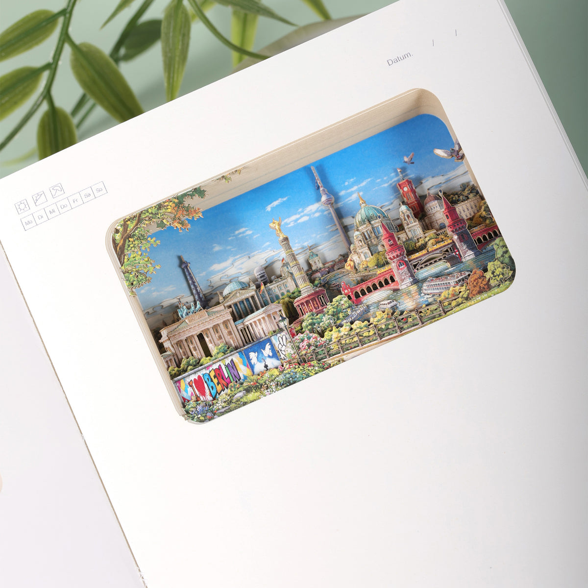 3D Notizbuch Berlin Dunkelgrau