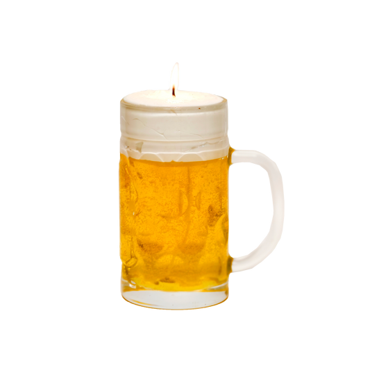 Beer mug scented candle 