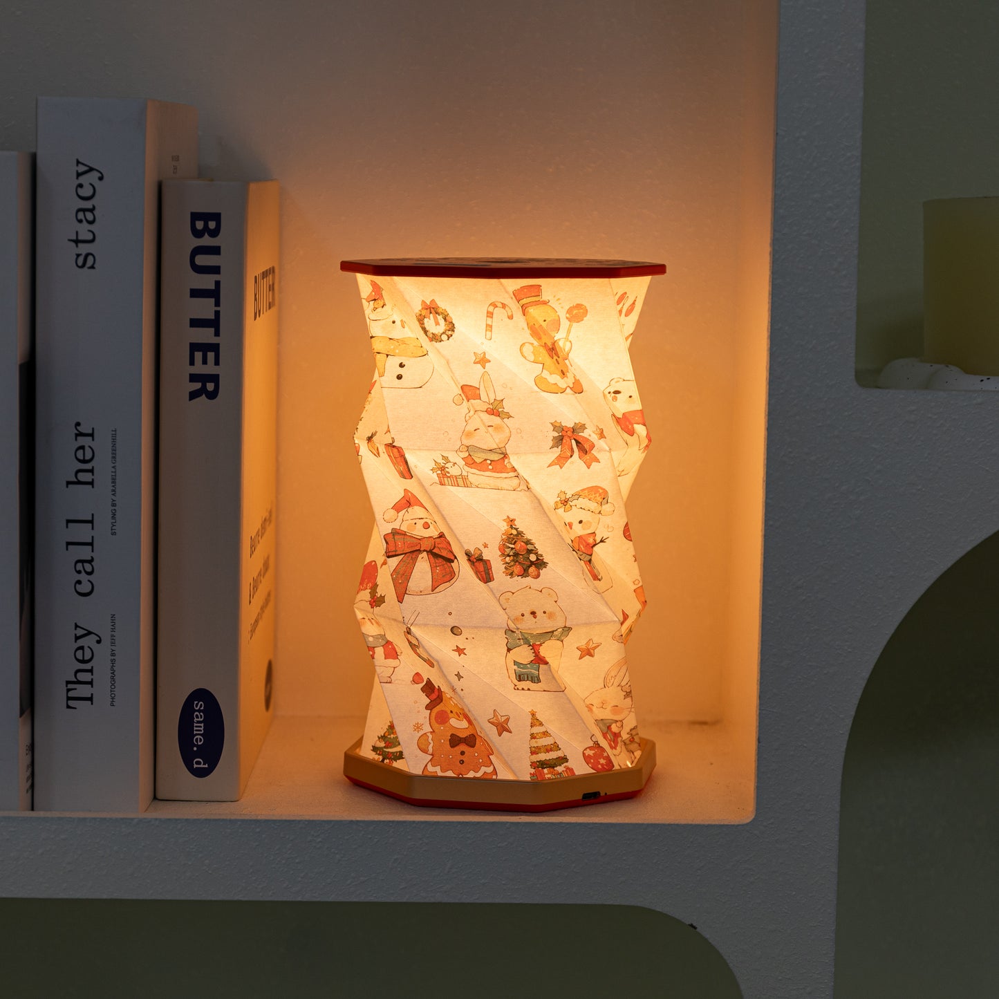 Drehbare LED-Lampe "Winterliche Weihnachten"