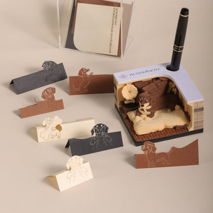 3D Notizblock Hund