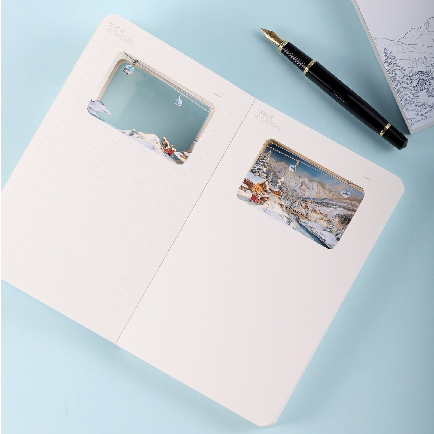 3D Notizbuch Winterzauber Österreich