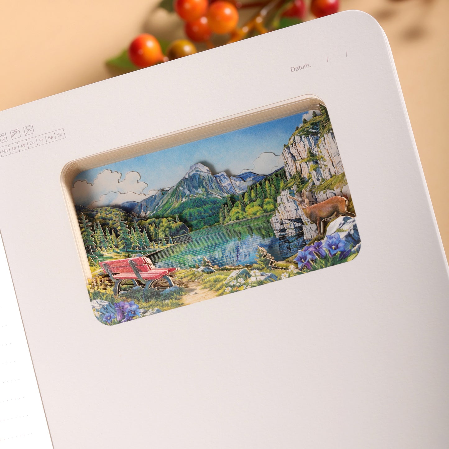 3D Notizbuch Schweiz Sommer