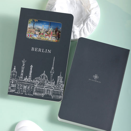 3D Notizbuch Berlin Dunkelgrau