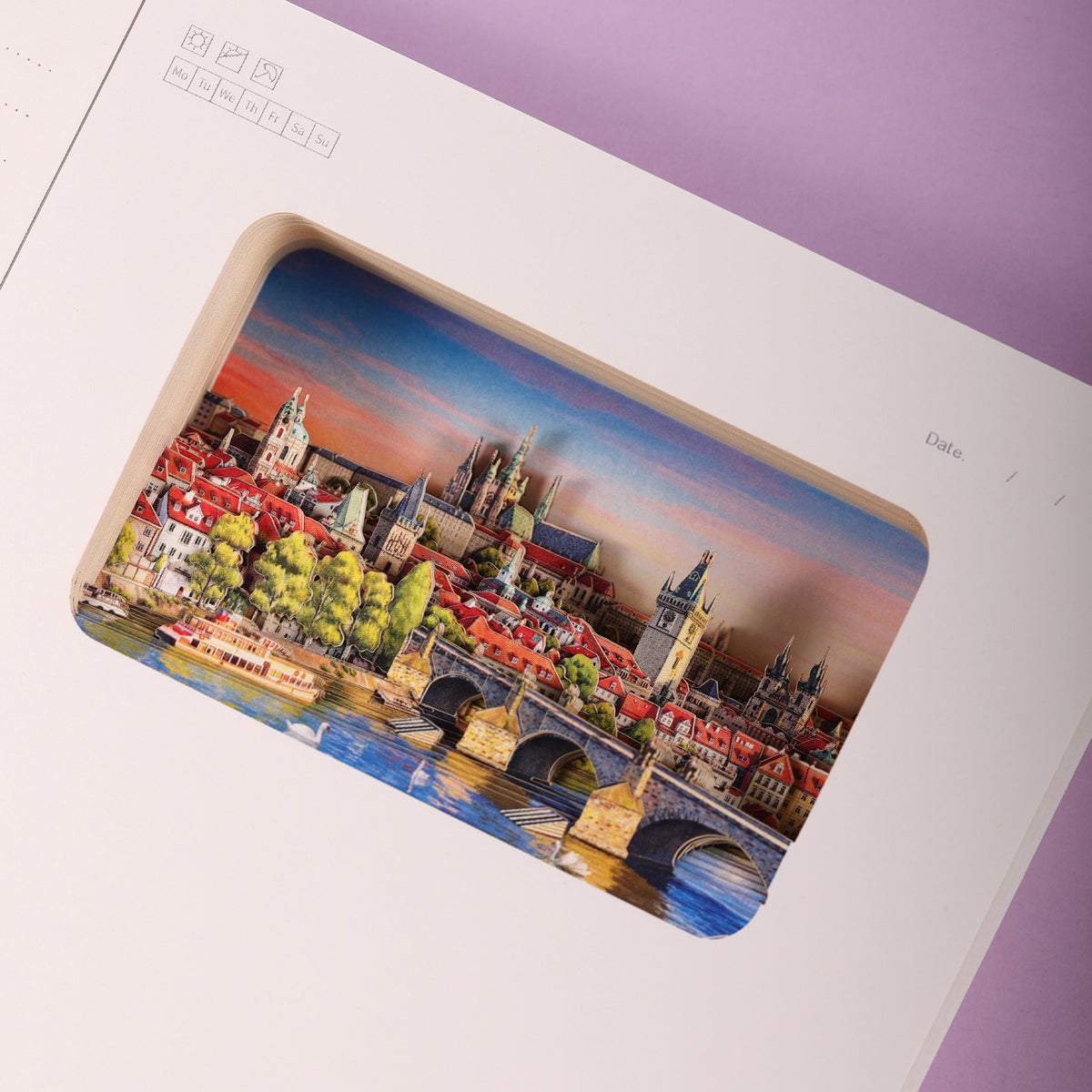 3D Paper Cut Notebook – Prague