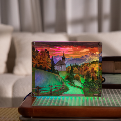 DIY set for paper art light picture - Magic of autumn in Berchtesgaden 