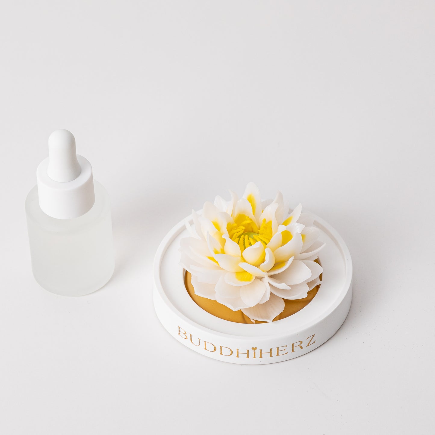 Ice Jade Lotus Porcelain Flower with Fragrance Oil 