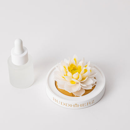 Ice Jade Lotus Porcelain Flower with Fragrance Oil 
