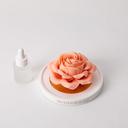 Pink tulip porcelain flower with fragrance oil 