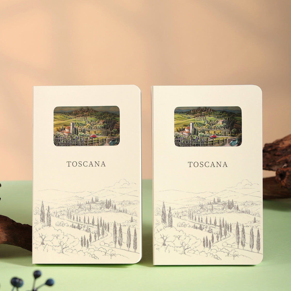3D Notizbuch Toscana