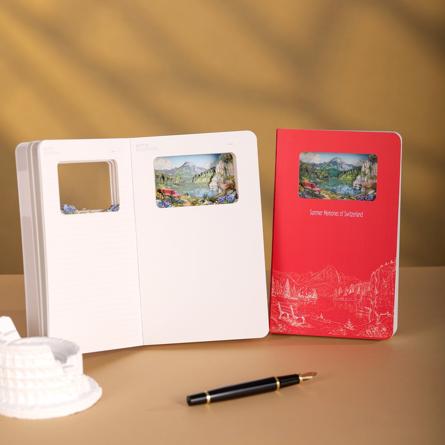 3D Notizbuch Schweiz Sommer