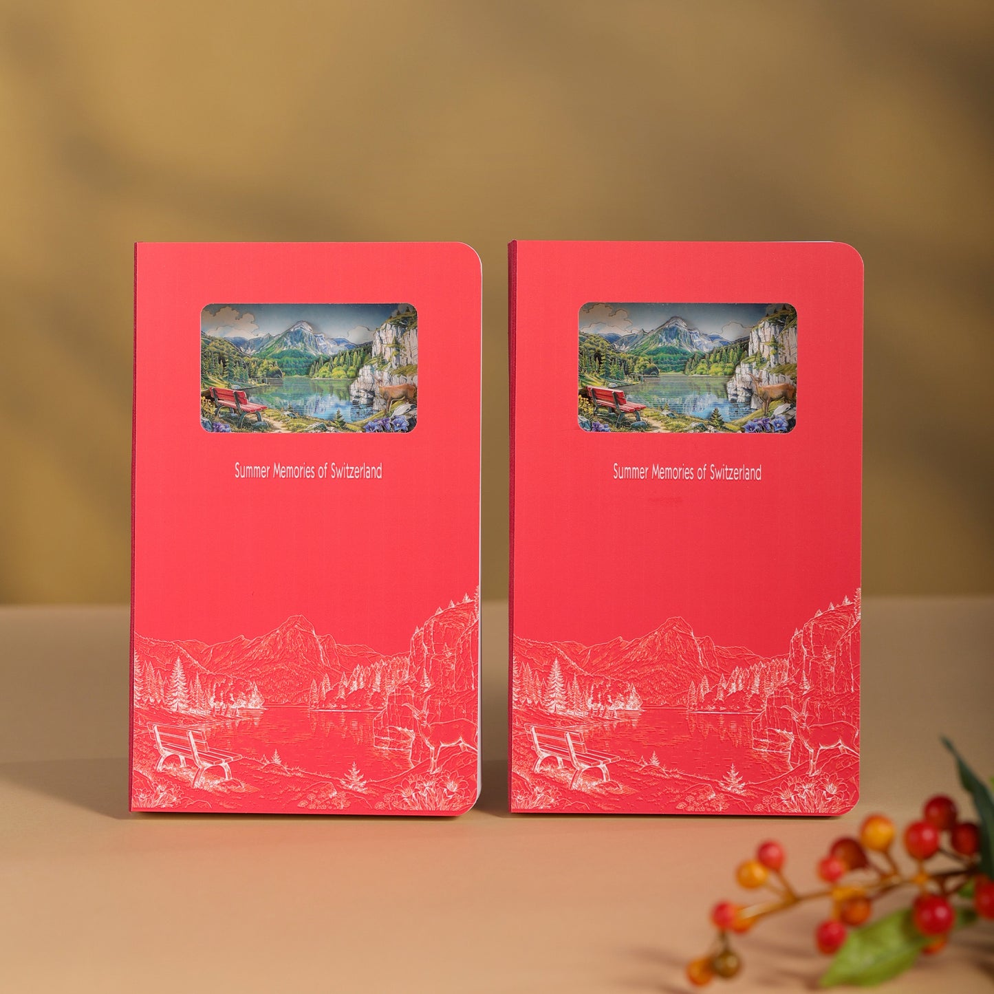 3D Notizbuch Schweiz Sommer