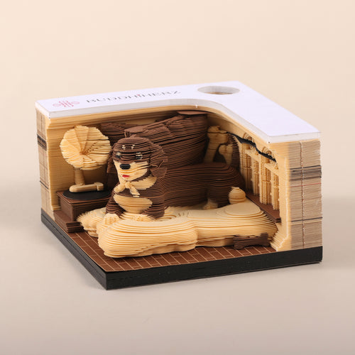 3D Notizblock Hund