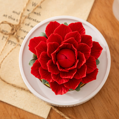 Camellia Porcelain Flower Red with Fragrance Oil 