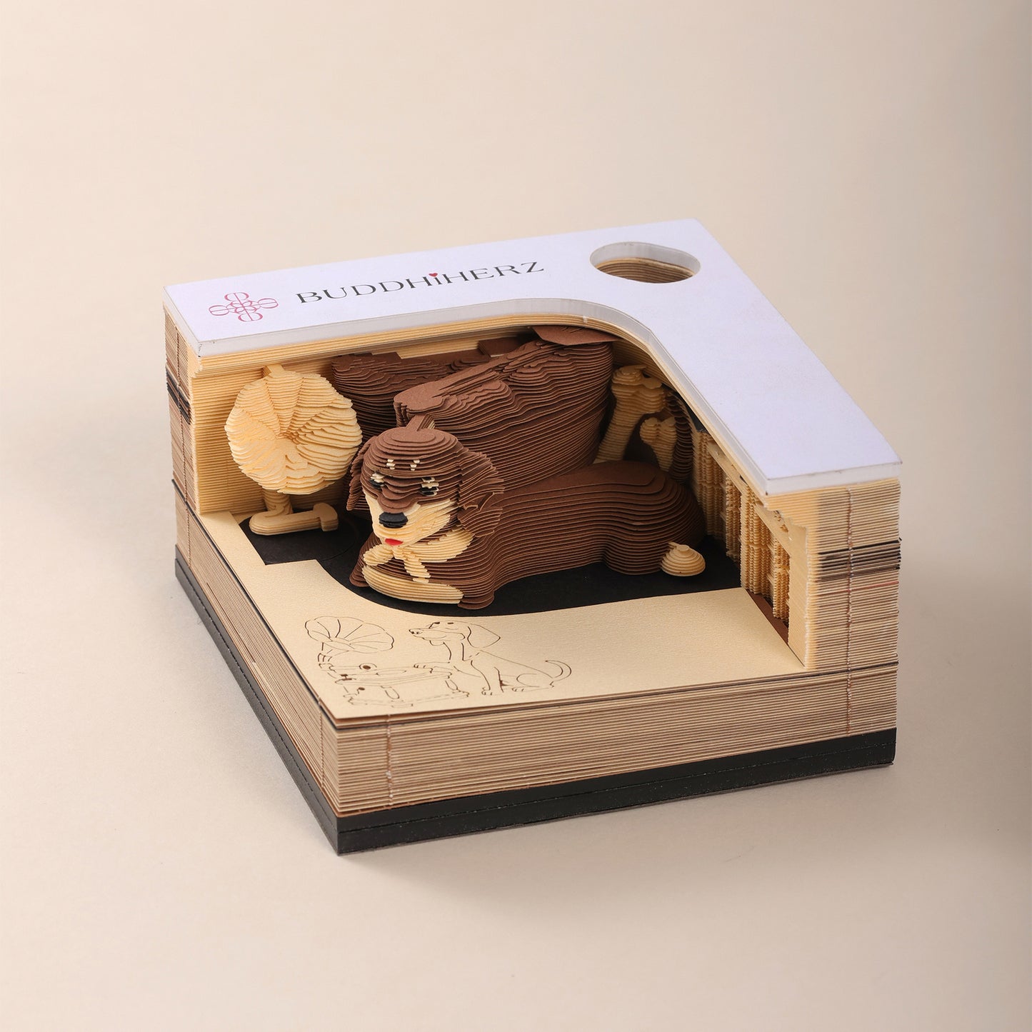 3D Notizblock Hund
