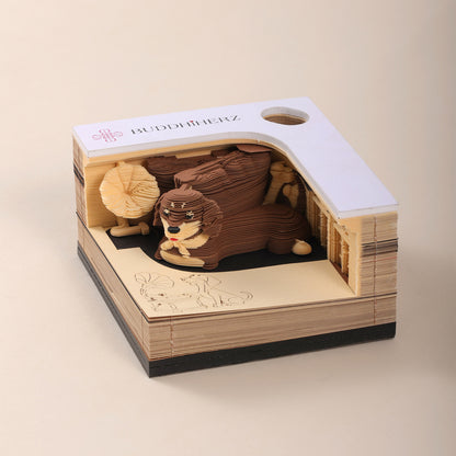 3D Notizblock Hund