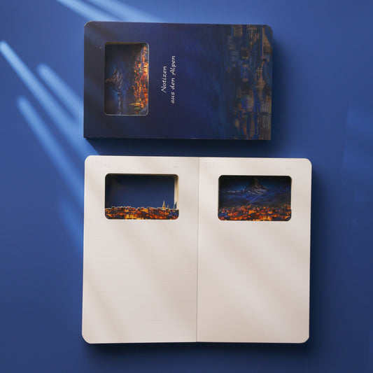 3d-Notizbuch Alpen