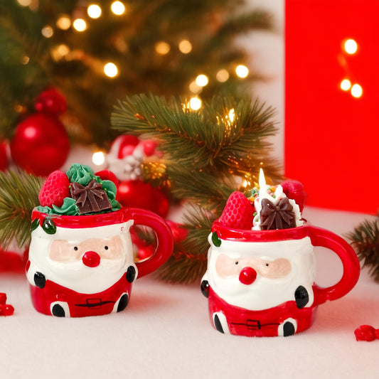 Kerze Weihnachtsmann & Weihnachtsstiefel