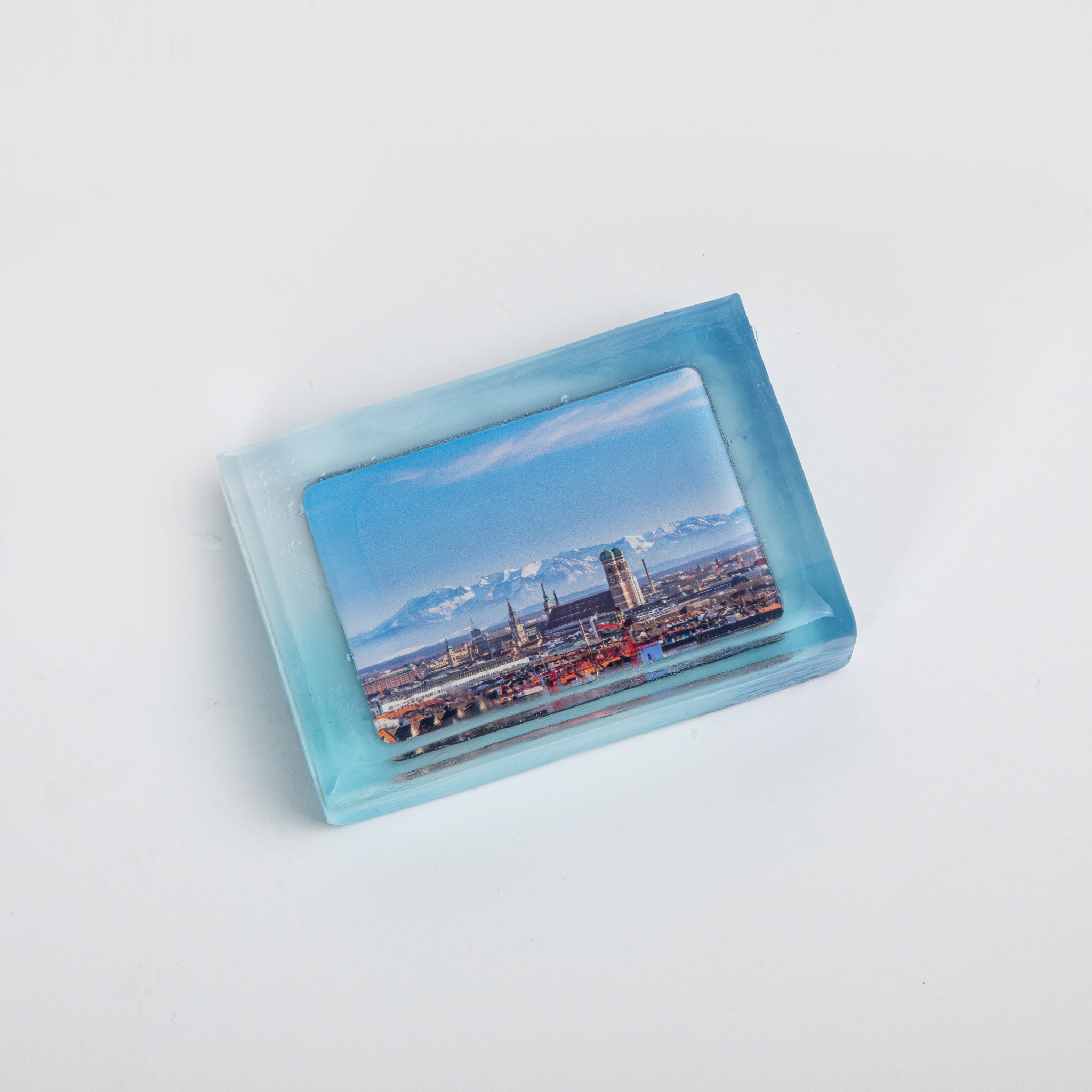 Handmade soap with city motif (fridge magnet) 