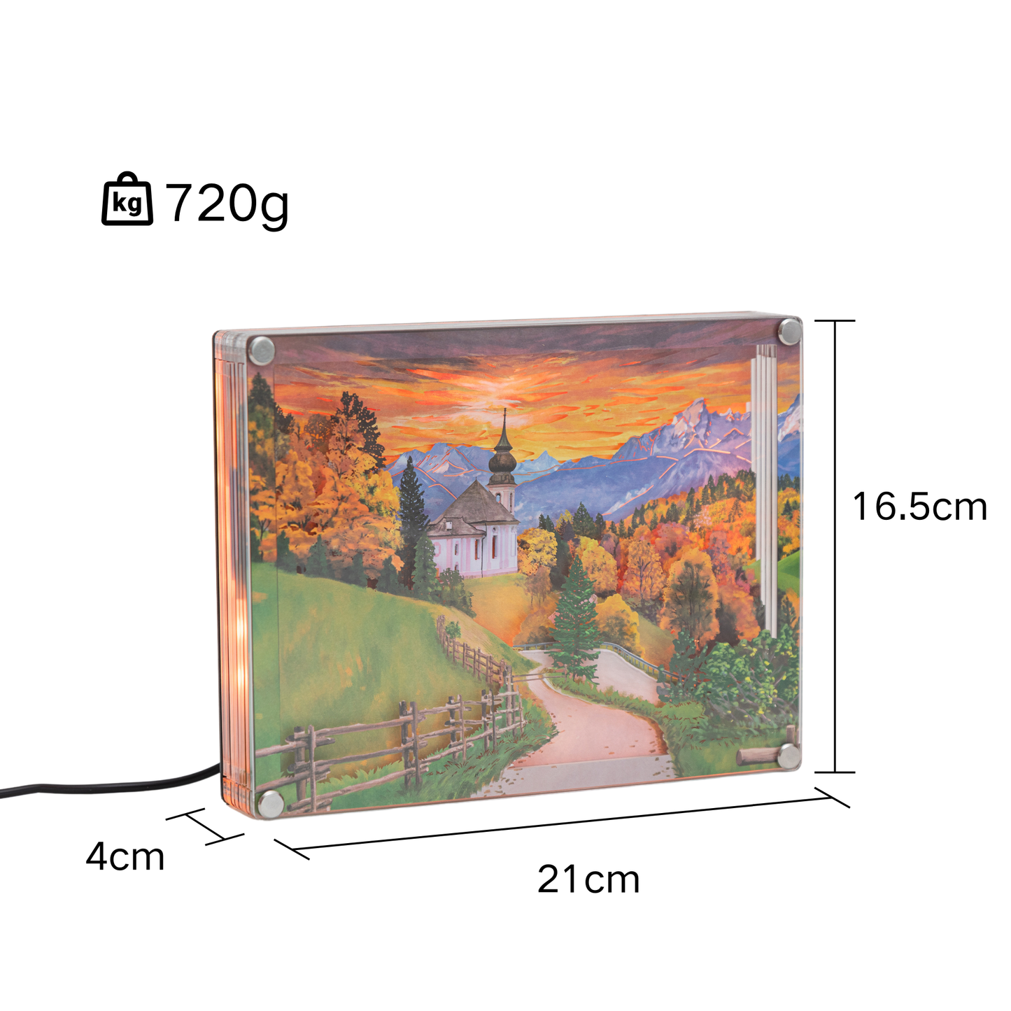 DIY set for paper art light picture - Magic of autumn in Berchtesgaden 