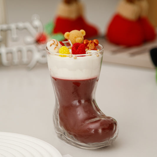 Candle “Christmas Bear Crystal Shoes” 