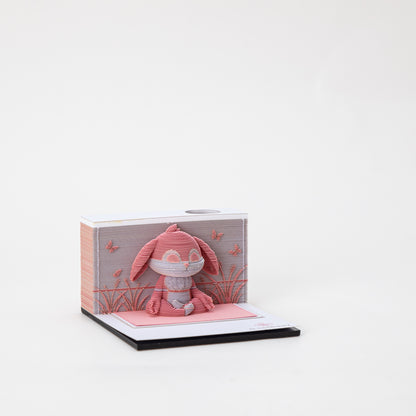 3D Notepad: Meditating Rabbit 