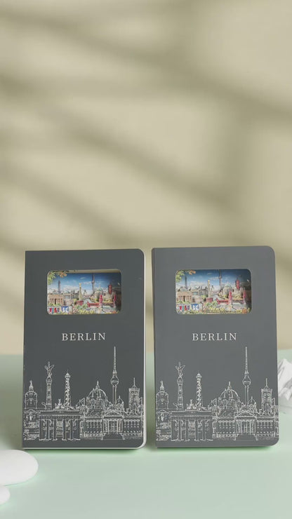 3D Notizbuch Berlin Dunkelgrau
