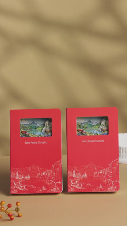 3D Notizbuch Schweiz Sommer