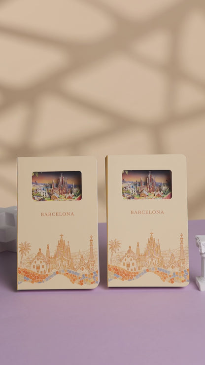 3D Notizbuch Barcelona