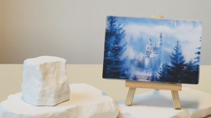 Neuschwanstein winter snow sand decoration 